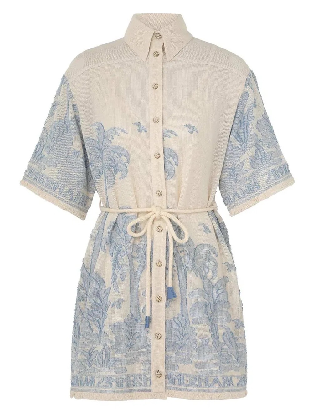 Zimmermann Ottie Palm Shirt Dress